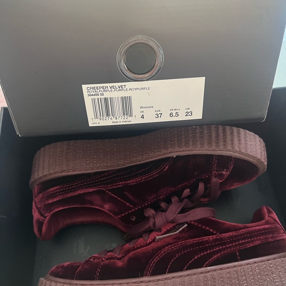 Puma Velvet Creeper Sneakers in Rich Purple
